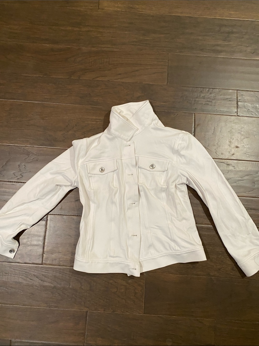 White Women's Lightweight Jacket - Classic Button-Front